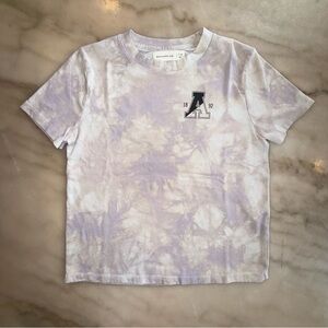 Abercrombie Kids girl tie-dye purple and white short sleeve T-shirt size 7/8
